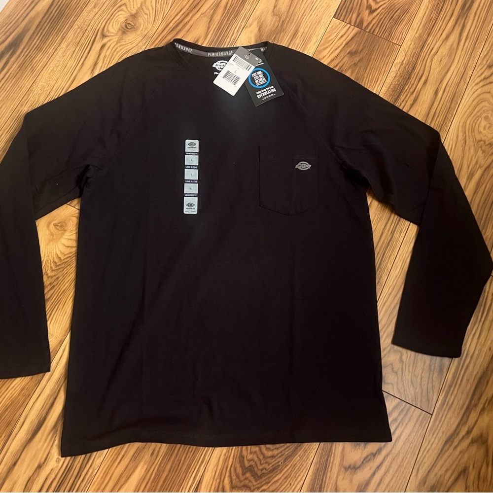 Dickies Temp-IQ Performance Cooling Long-Sleeve Pocket Tee - Black Mens L / NEW